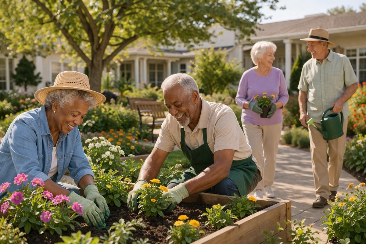 Seniors enjoying activities